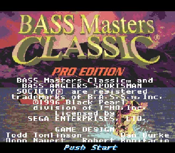 Bass Masters Classic - Pro Edition (USA) screen shot title